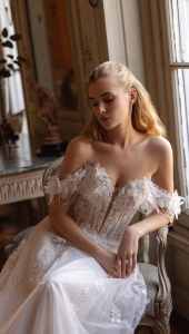 Robe de mariée petite princesse en tulle modèle YUDON de la styliste Anna Sposa à Marseille