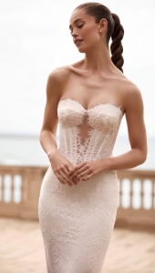 Robe de mariée sirène NORTON en dentelle florale