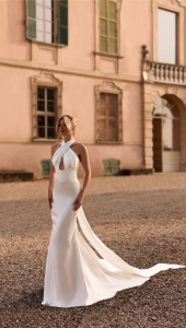 Robe de mariée sirène en satin mikado Marseille 
