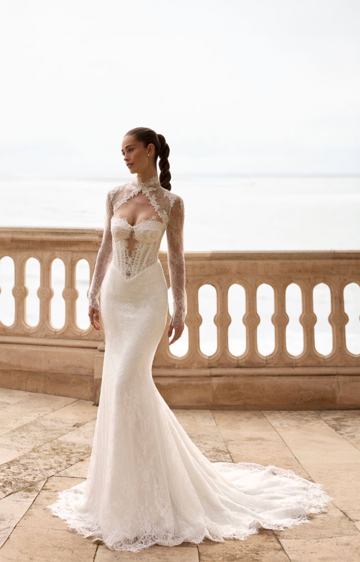 Robe de mariée sirène NORTON en dentelle florale