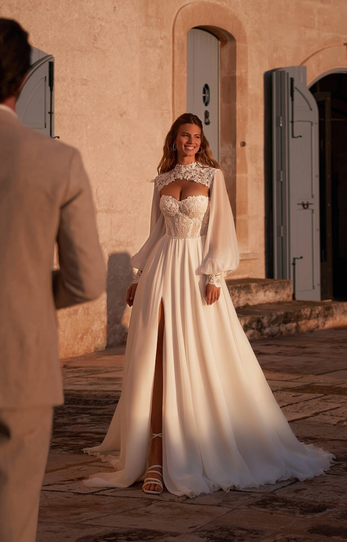 Robe de mariée bohème chic modèle ALONSO de la styliste Anna Sposa à Marseille