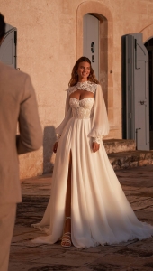 Robe de mariée bohème chic modèle ALONSO de la styliste Anna Sposa à Marseille