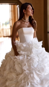 Robe de mariée princesse spectaculaire avec bustier droit Marseille