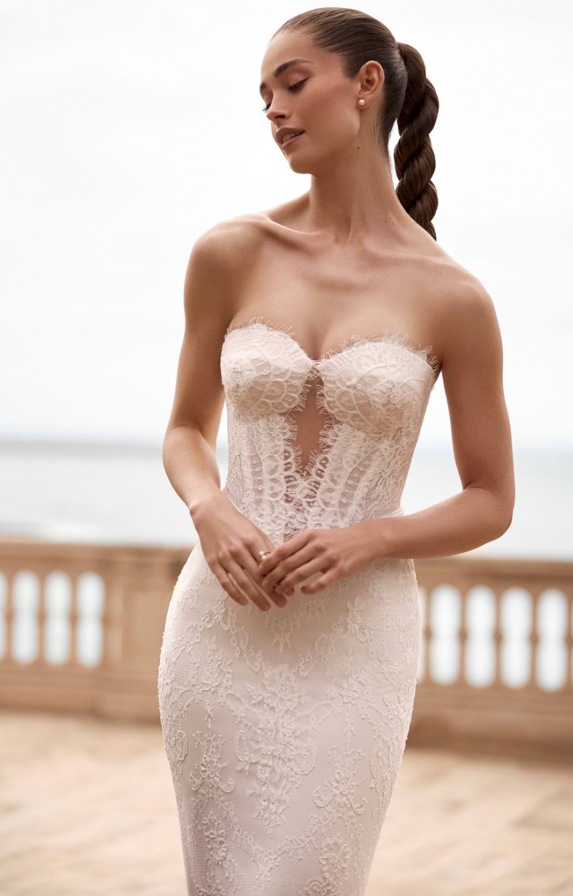 Robe de mariée sirène NORTON en dentelle florale