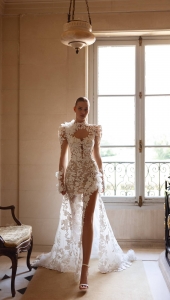 Robe de mariée sirène en dentelle florale Marseille