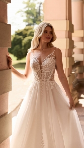 Robe de mariée trapèze  en tulle Marseille