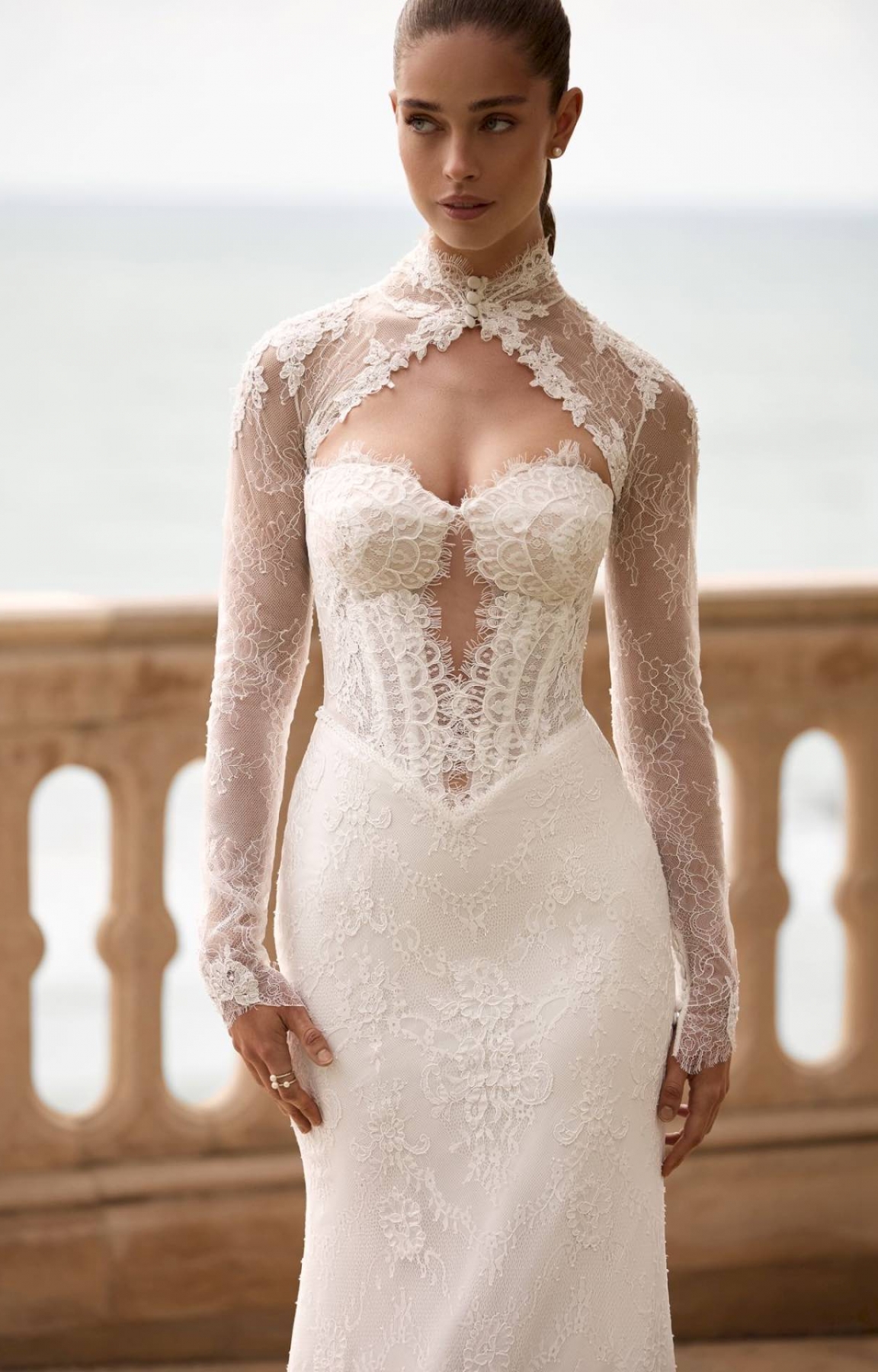 Robe de mariée sirène NORTON en dentelle florale