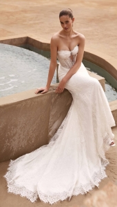 Robe de mariée sirène NORTON en dentelle florale