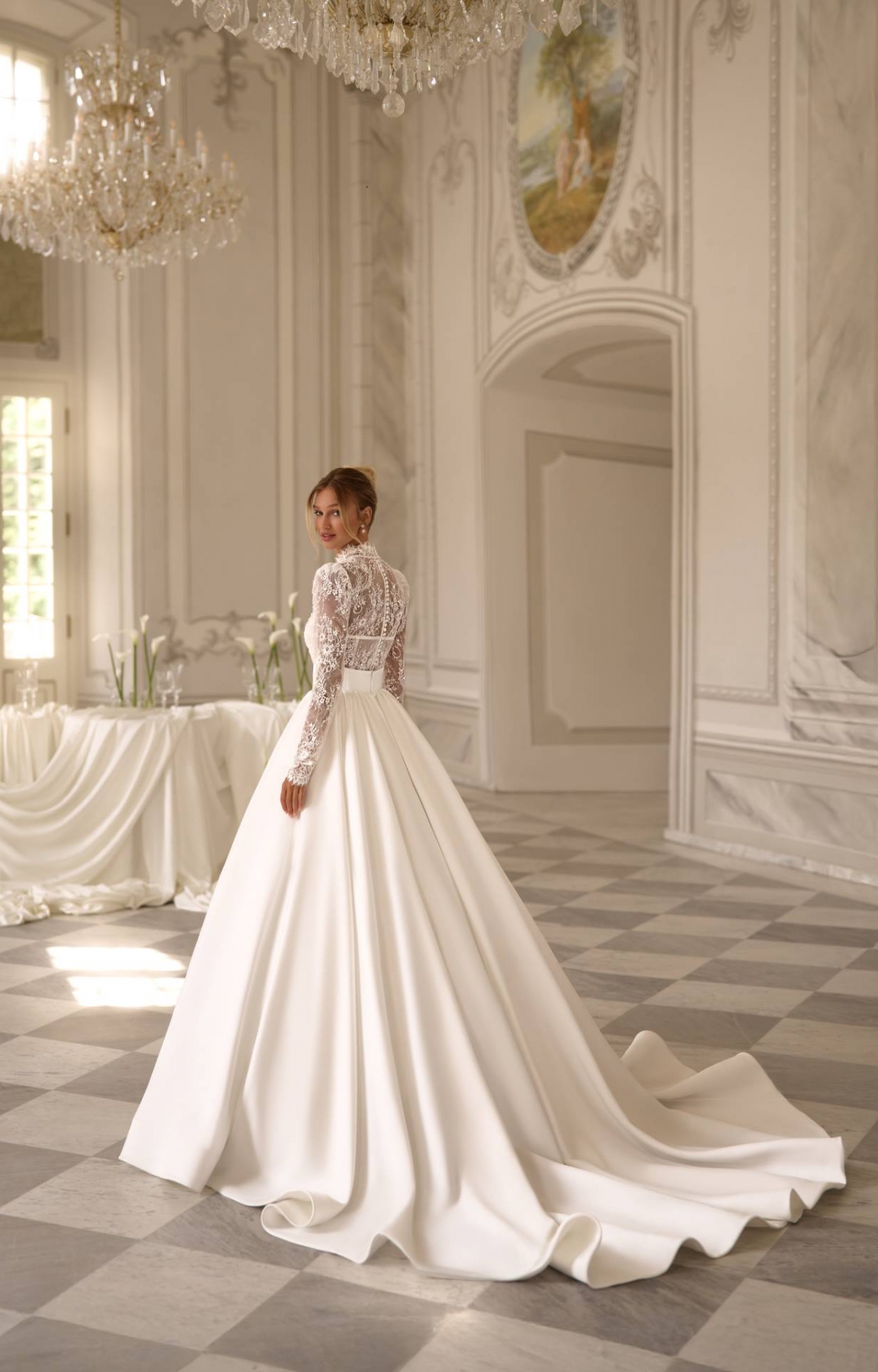 Robe de mariée princesse avec manches longues Marseille
