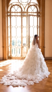 Robe de mariée princesse avec voile assorti Marseille