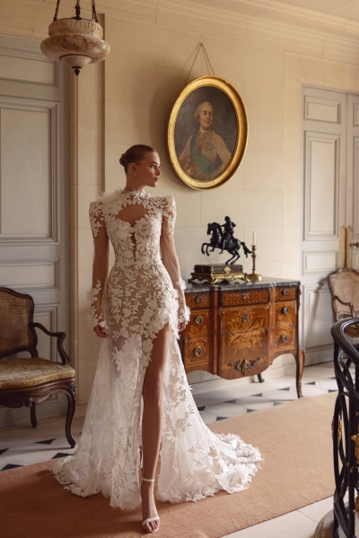 Robe de mari&eacute;e sir&egrave;ne haute couture mod&egrave;le SGAEL de la couturi&egrave;re Anna Sposa &agrave; Marseille