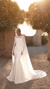 Robe de mariée sirène en satin mikado modèle ROSALINA à Marseille
